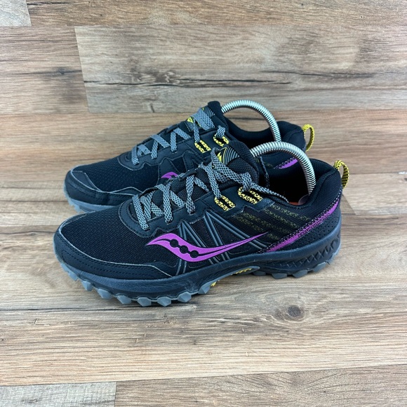 Saucony Excursion Trail Shoes Size 9 Women's S10584-18 Black - Picture 2 of 9